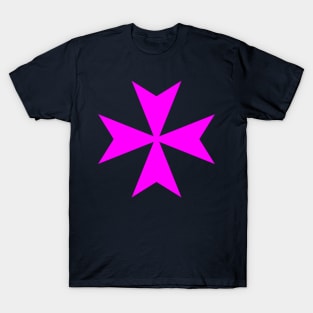 St. John's Cross / Maltese Cross (pink) T-Shirt